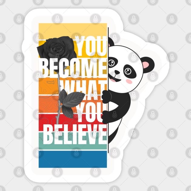 Peeking Panda Bear Sticker by Praizes